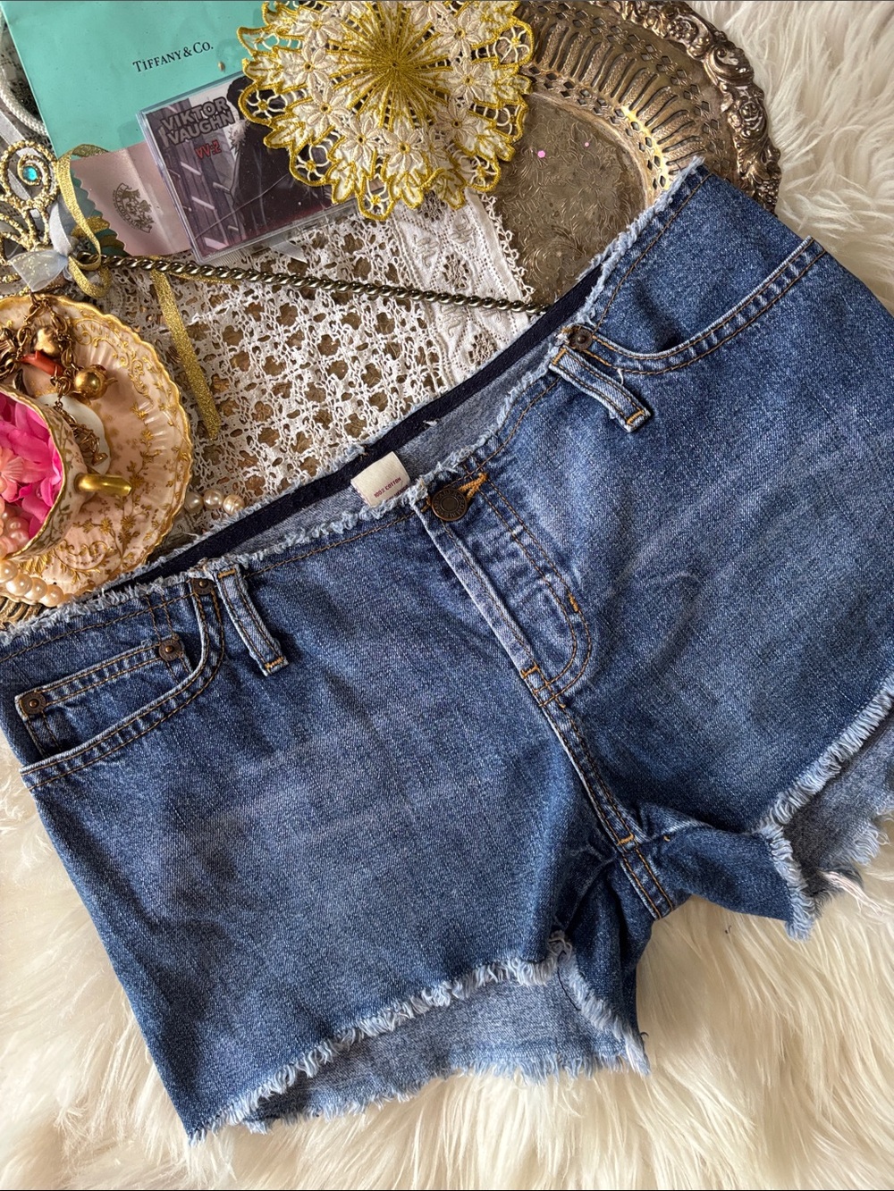Vintage Abercrombie & Fitch Y2K Hot Low Rise Distressed Short Denim Baddie Sexy